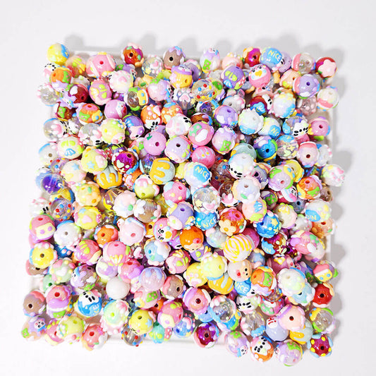 A119-Resin Hand-Painted Beads (9 Square Game)