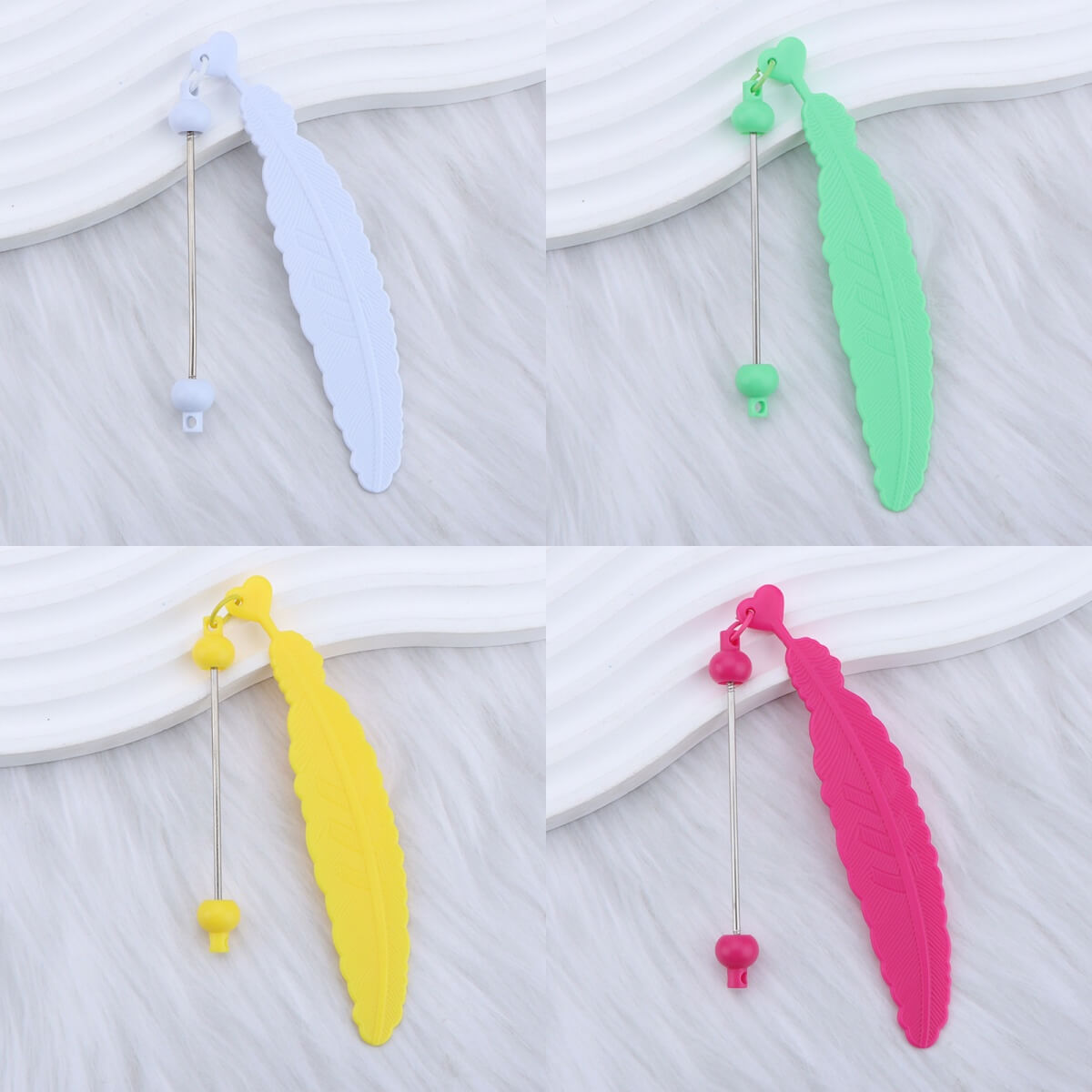 A259-DIY Beadable Feather Bookmark (Color Matching Game)