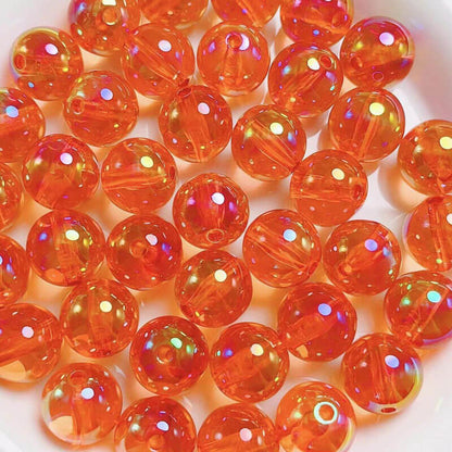 A131-(16mm)Cuentas Acrílicas Multicolor con Purpurina y Revestimiento UV (Juego de 9 Cuadrados)
