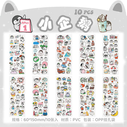 A132-Pegatinas de dibujos animados impermeables PVE (Juego de combinación)