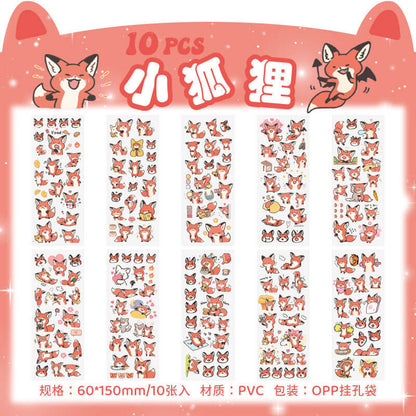 A132-Pegatinas de dibujos animados impermeables PVE (Juego de combinación)