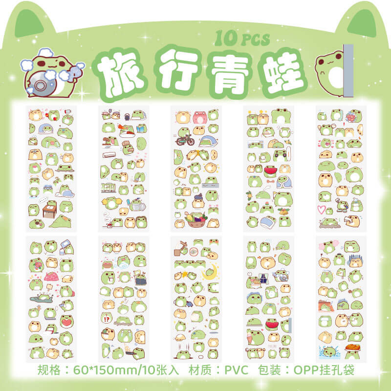 A132-Pegatinas de dibujos animados impermeables PVE (Juego de combinación)