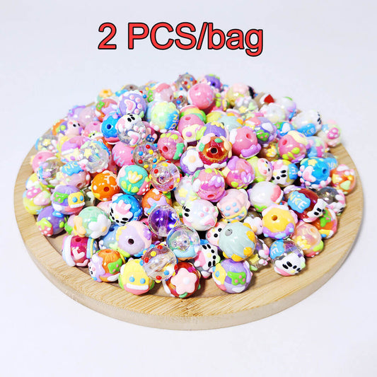 A119-Resin Hand-Painted Beads (9 Square Game)