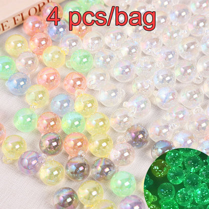 A166-(15*21mm)Abalorios acrílicos luminosos para colgar (juego de 9 cuadrados)
