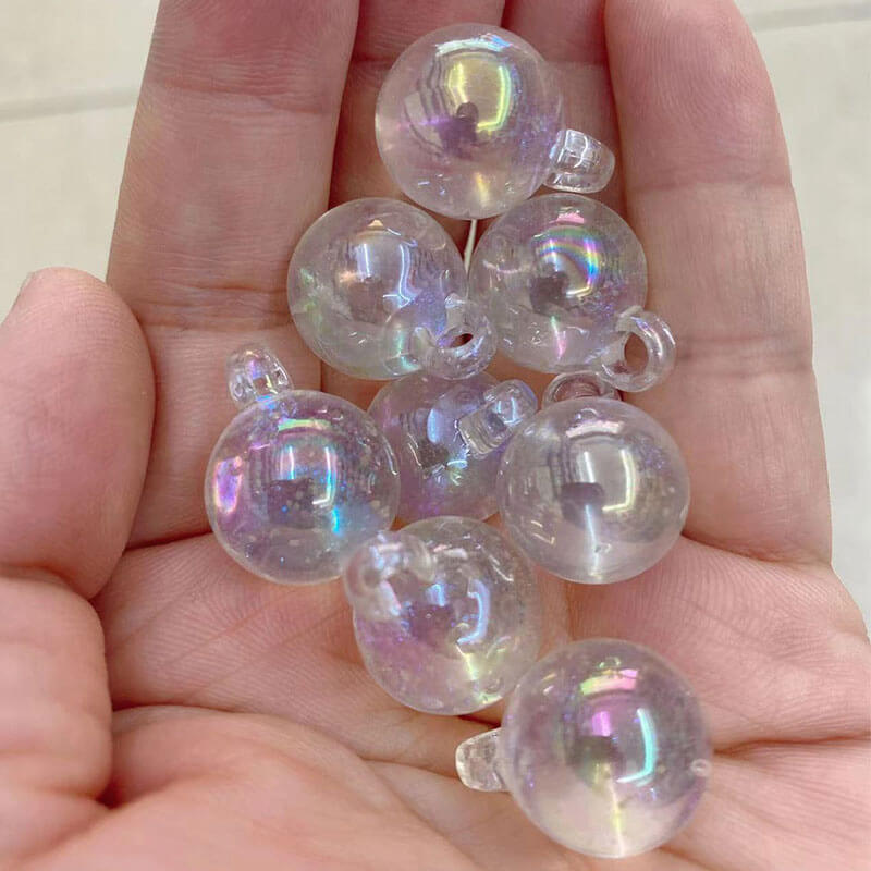 A166-(15*21mm)Abalorios acrílicos luminosos para colgar (juego de 9 cuadrados)
