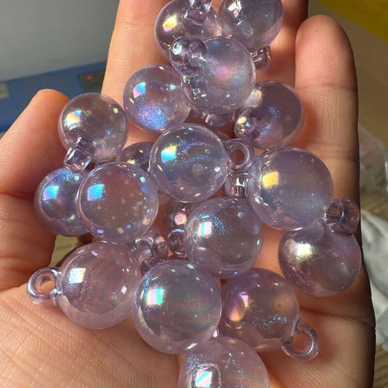 A166-(15*21mm)Abalorios acrílicos luminosos para colgar (juego de 9 cuadrados)