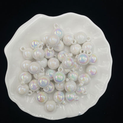 A167-(15*21mm)Cuentas de acrílico con recubrimiento UV para colgar (Juego de 9 cuadrados)