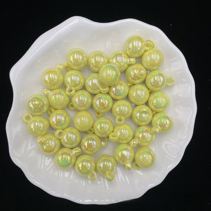 A167-(15*21mm)Cuentas de acrílico con recubrimiento UV para colgar (Juego de 9 cuadrados)