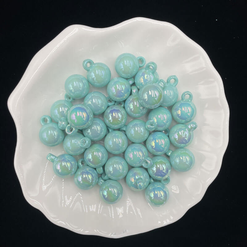 A167-(15*21mm)Cuentas de acrílico con recubrimiento UV para colgar (Juego de 9 cuadrados)