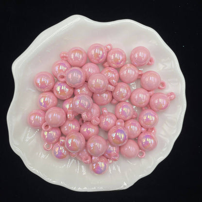 A167-(15*21mm)Cuentas de acrílico con recubrimiento UV para colgar (Juego de 9 cuadrados)