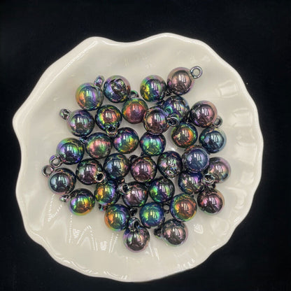 A167-(15*21mm)Cuentas de acrílico con recubrimiento UV para colgar (Juego de 9 cuadrados)