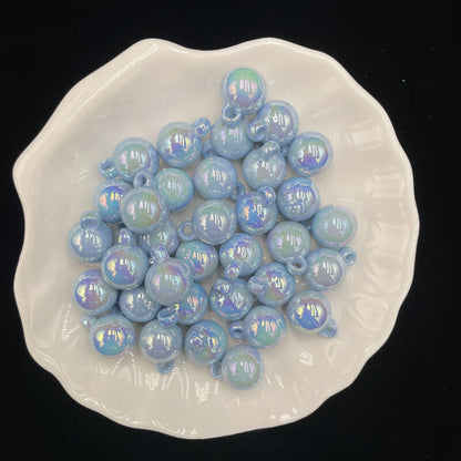 A167-(15*21mm)Cuentas de acrílico con recubrimiento UV para colgar (Juego de 9 cuadrados)