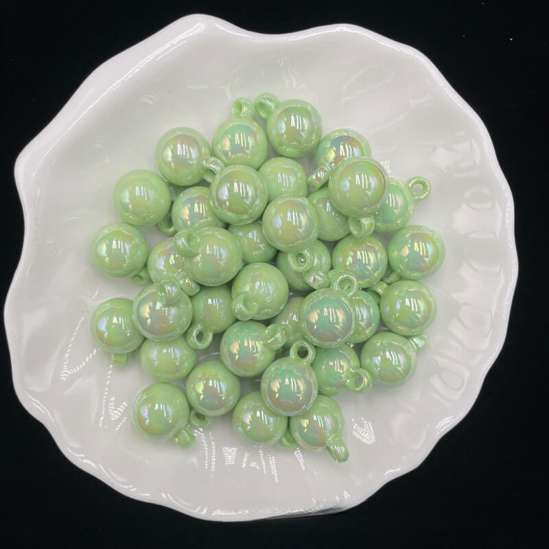 A167-(15*21mm)Cuentas de acrílico con recubrimiento UV para colgar (Juego de 9 cuadrados)