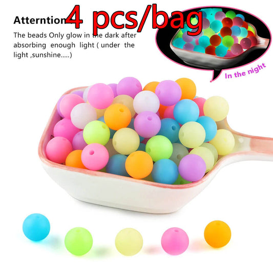A199-(15mm) Cuentas de silicona luminosas (Juego de 9 cuadrados)