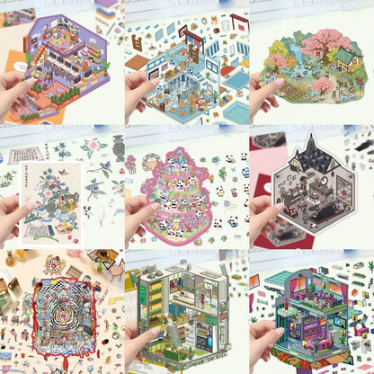 A269-Mini World Pegatinas 3D 6 (Juego de combinación de colores)