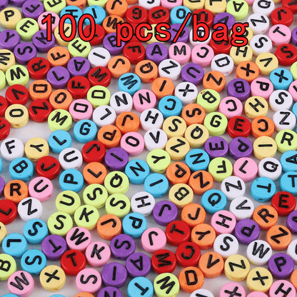 A269-(4x7MM)Cuentas de letras (juego de emparejar)