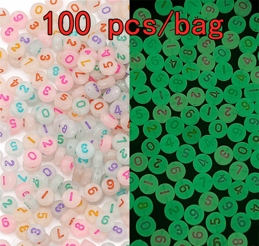 A270-Cuentas luminosas con números (4x7MM) (Juego de correspondencias)