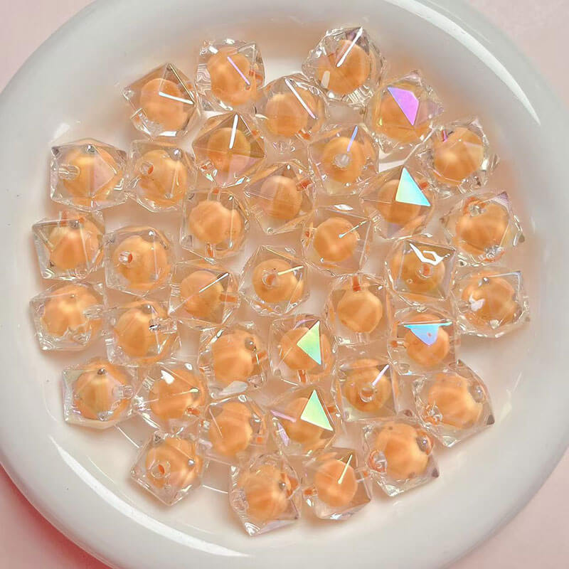 A283-16MM Cuentas acrílicas rómbicas de doble capa (Juego de 9 cuadrados)