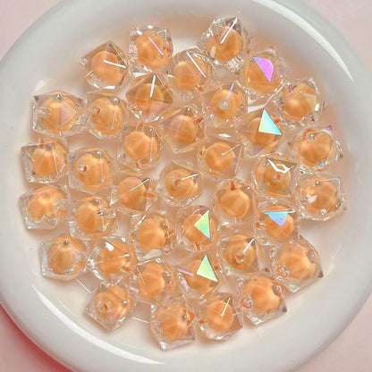 A283-16MM Cuentas acrílicas rómbicas de doble capa (Juego de 9 cuadrados)