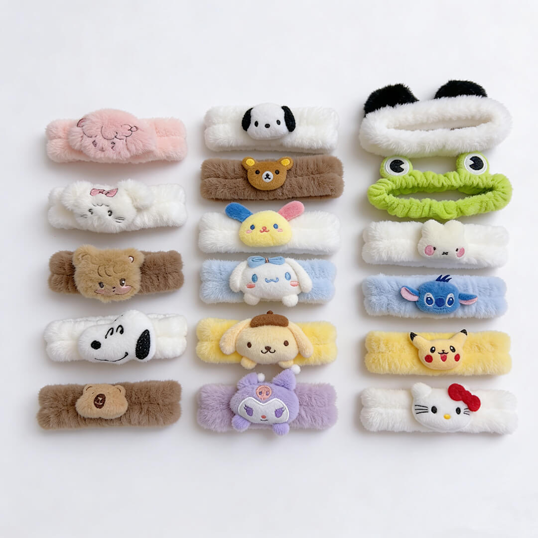 A288-Diadema de peluche surtida (Juego de combinación de colores)