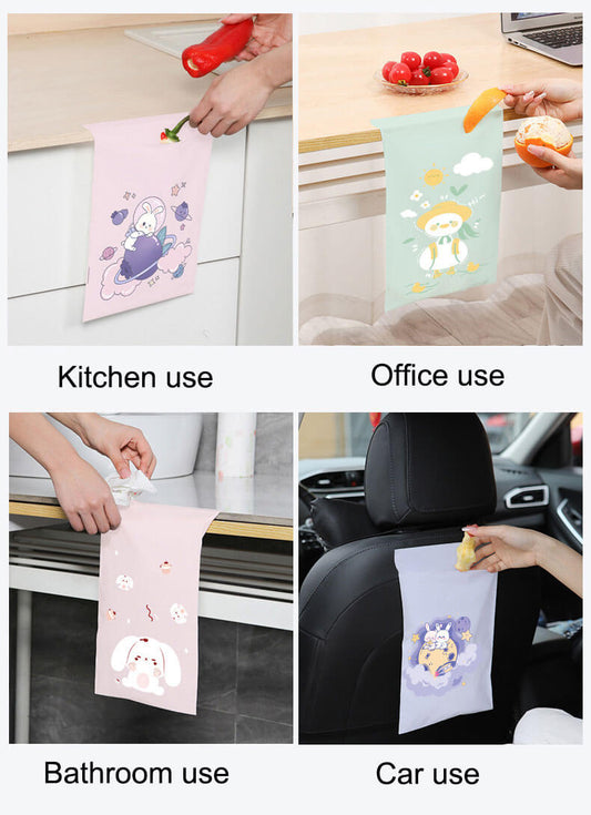 A103-PE Sticky Cartoon Garbage Bag 25*30CM (Cube Game)