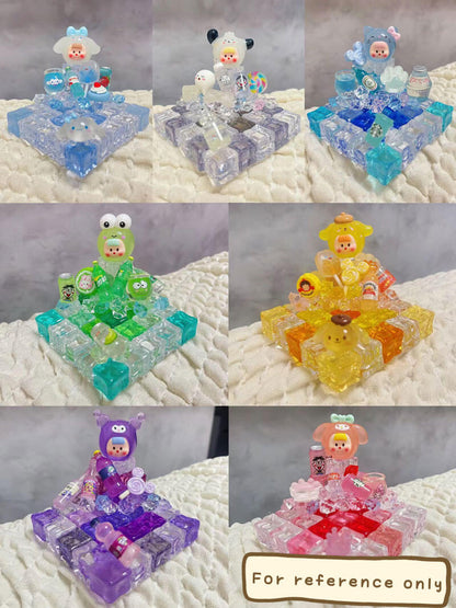 A13-Bolsas de cubo acrílico luminoso (juego de 9 cuadrados)